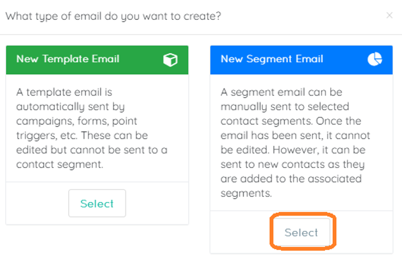 How to create new segment email